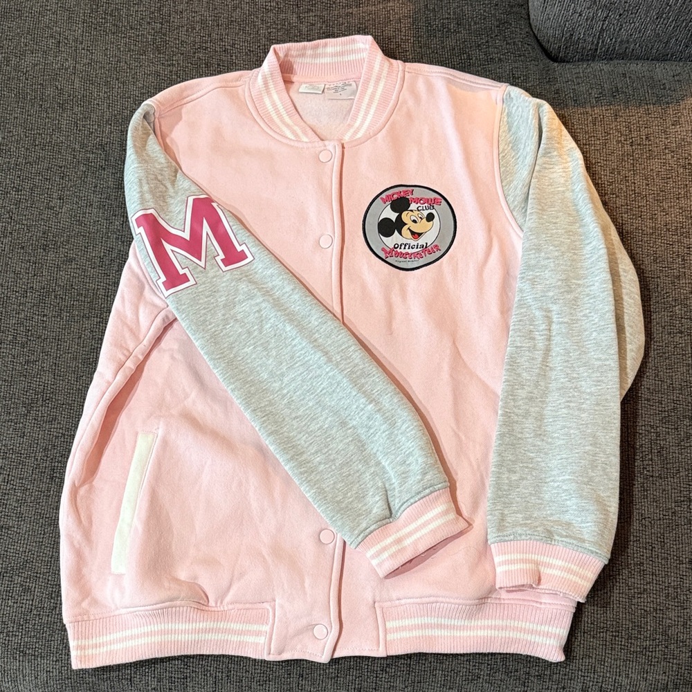 Disney Pink and Gray Varsity Jacket